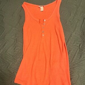 Women's Sleeveless Orange Top
